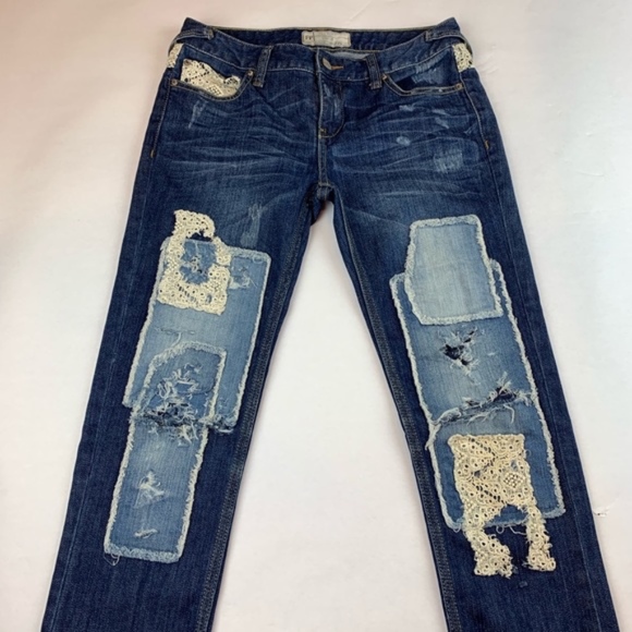 Free People Haynes Patchwork Jeans Straight leg - Picture 4 of 6